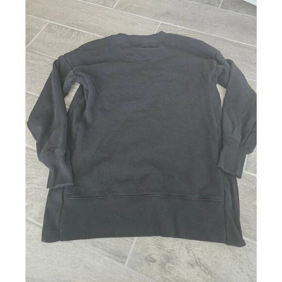 Women's Aerie Good Vibes Oversized Crewneck Sweatshirt‎ Pullover Black Size XS - Picture 6 of 7